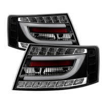 Spyder 5080769 - Audi A6 05-08 4Dr Sedan Only Version 2 Light Bar LED Tail Lights Blk ALT-YD-AA605V2-LBLED-BK