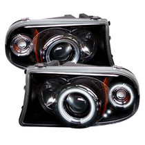 Spyder 5009807 - Dodge Dakota 97-04 1PC Projector Headlights CCFL Halo LED Blk PRO-YD-DDAK97-CCFL-BK