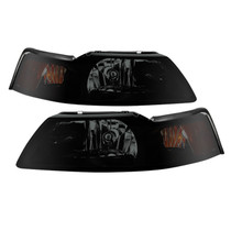 Spyder 9030345 - Xtune Ford MUStang 99-04 OEM Amber Headlights Black Smoked HD-JH-FM99-AM-BSM