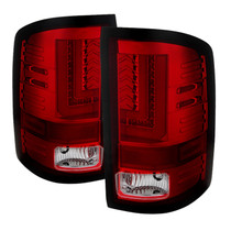 Spyder 5080677 - GMC Sierra 14-16 LED Tail Lights Red Clear ALT-YD-GS14-LBLED-RC