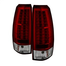 Spyder 5032478 - Chevy Avalanche 07-13 LED Tail Lights Red Clear ALT-YD-CAV07-LED-RC