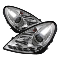 Spyder 5032539 - Mercedes Benz SLK 05-10 Projector Headlights Halogen Model- DRL Chrm PRO-YD-MBSLK05-DRL-C