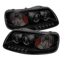 Spyder 5078445 - Ford F150 97-03 Projector - LED Halo Amber Reflctr LED Blk Smke PRO-YD-FF15097-1P-AM-BSM