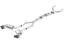 Borla 16-17 Chevy Camaro 6.2L 4in Dual CF Tips w/Black Core Dual Split Exit ATAK Catback Exhaust - 140688CFBA