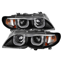 Spyder 5031877 - BMW E46 3-Series 02-05 4DR Projector Headlights 1PC 3D Halo Blk PRO-YD-BMWE4602-4D-3DDRL-BK