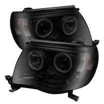 Spyder 5078650 - Toyota Tacoma 05-11 Projector Headlights LED Halo LED Blk Smke PRO-YD-TT05-HL-BSM