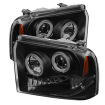 Spyder 5078483 - Ford F250/350 05-07 Projector Headlights LED Halo LED Blk Smke PRO-YD-FS05-HL-BSM