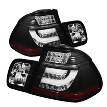 Spyder 5015938 - BMW E46 3-Series 02-05 4Dr Light Bar Style LED Tail Lights Black ALT-YD-BE4602-4D-LBLED-BK