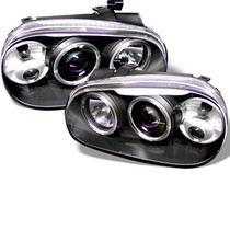 Spyder 5012159 - Volkswagen Golf IV 99-05 Projector Headlights LED Halo Black High H1 Low H1 PRO-YD-VG99-BK