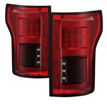 Spyder 5085320 - 15-18 Ford F-150 LED Tail Lights (w/Blind Spot) - Red Clear (ALT-YD-FF15015BS-LBLED-RC)