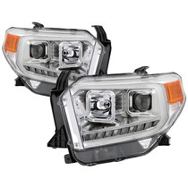 Spyder 9043048 - xTune 14-17 Toyota Tundra DRL LED Light Bar Projector Headlights - Chrome (PRO-JH-TTU14-LB-C)