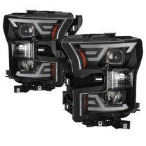 Spyder 9042935 - xTune 15-17 Ford F-150 DRL LED Light Bar Projector Headlights - Black (PRO-JH-FF15015-LB-BK)