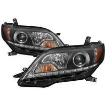 Spyder 5084002 - 2015-2017 Toyota Sienna Projector Headlights - DRL LED - Black PRO-YD-TSEN15-DRL-BK
