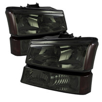 Spyder 5064523 - Xtune Chevy Silverado 2500HD 03-06 Crystal Headlights w/ Amber Lights Smoke HD-JH-CSIL03-AM-SM-SET