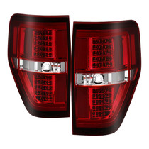 Spyder 9042201 - xTune 09-14 Ford F-150 Light Bar LED Tail Lights - Red Clear (ALT-JH-FF15009-LBLED-RC)