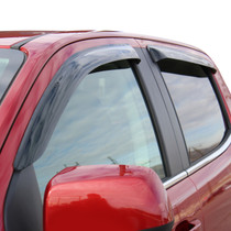 Westin 72-31402 - 2015-2018 Chevrolet/GMC Colorado/Canyon Crew Cab Wade Slim Wind Deflector 4pc - Smoke