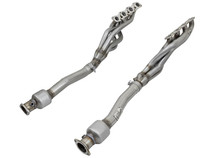 aFe Power 48-46114-YC - Twisted Steel Header and Connection Pipe Street Series 16-19 Nissan Titan V8-5.6L