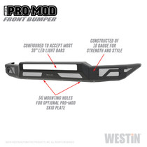 Westin 58-41035 - 14-21 Toyota Tundra Pro-Mod Front Bumper - Tex. Blk