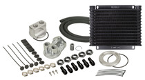 Derale 15451 - 13 Row Plate & Fin Engine Oil Cooler Kit with Spin On Adapter