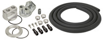 Derale 15716 - Engine Oil Filter Relocation Kit, 1/2" NPT Ports w/ 13/16"-16 Engine Thread Size