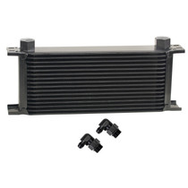 Derale 51686 - 16 Row Series 10000 Stack Plate Oil Fluid Cooler, 90 degree swivel -6AN