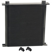 Derale 54086 - 40 Row Series 10000 Stack Plate Fluid Cooler,  90 degree swivel -6AN