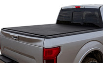 Access B3080019 - 2022+ Rivian R1T 4ft 6in Bed (w/ OEM Tonneau Track) LOMAX Folding Hard Cover - Black Urethane