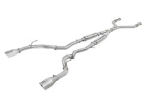 aFe Power 49-36132NM-P - Takeda 2.5in 304 SS Cat-Back Exhaust System w/ Polished Tips 16-18 Infiniti Q50 V6-3.0L (tt)