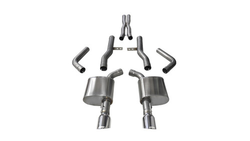 Corsa Xtreme Catback Exhaust System (Polished Tips) - 2015+ Dodge Charger Scat Pack, SRT, & Hellcat (6.4L/6.2L) - 14996