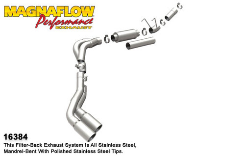 Magnaflow Performance Dual (Filter Back) Exhaust System - 2011-2012 Dodge Ram 2500HD/3500, L6 6.7L (CC/MC-SB/LB) Magnaflow Performance Dual (Filter Back) Exhaust System - 2011-2012 Dodge Ram 2500HD/3500, L6 6.7L (CC/MC-SB/LB)