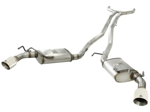 AFE Mach Force XP 409 Stainless 2.5" Catback System (Polished Tips) - 2010-2013 Chevy Camaro (3.6L V6) - 49-44042-P