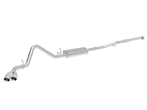 AFE Vulcan Series 3" 304 Stainless Steel Catback Exhaust System (Polished Tips) - 2019+ Chevy Silverado & Sierra 1500 (2.7L I4 Turbo) - 49-34109-P