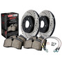 StopTech 979.33087F - Sport Axle Pack; Drilled Rotor; Front Brake Kit with Brake lines