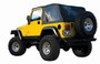 Rampage 109735 - 1997-2006 Jeep Wrangler(TJ) Excludes LJ Unlimited Frameless Soft Top Kit - Black Diamond