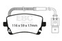 EBC DP51470NDX - 06-09 Audi RS4 4.2 (Cast Iron Rotors) Bluestuff Rear Brake Pads