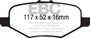 EBC DP21887 - 13+ Ford Flex 3.5 Greenstuff Rear Brake Pads
