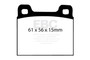 EBC DP4104R - 64-69 Porsche 911 2.0 (M Caliper) (Solid front rotor) Yellowstuff Front Brake Pads