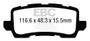 EBC DP43018R - 13+ Acura RLX 3.5 Yellowstuff Rear Brake Pads