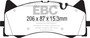 EBC DP32298C - 2015+ Mercedes-Benz C63 AMG (W205) 4.0L Twin Turbo Redstuff Front Brake Pads