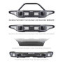 Go Rhino 331401T - 21-24 Ford Bronco (2 and 4 Door) Rockline Full Width Bumper w/ Overrider Bar