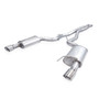 Stainless Works M24CBHFCR - 2024 Mustang GT Catback Dual Tips Redline Sound H-Pipe Factory Connect Exhaust