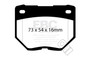 EBC UD461 - 89-95 Nissan Skyline (R32) 2.6 Twin Turbo GT-R Ultimax2 Rear Brake Pads