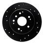 R1 Concepts ECB-58019L - Brake Rotor Drilled and Slotted Black