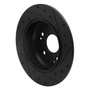 R1 Concepts ECB-58019L - Brake Rotor Drilled and Slotted Black