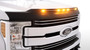 Auto Ventshade (AVS) 753135 - 2017-2019 Ford F250 Super Duty Aeroskin Low Profile Hood Shield w/ Lights - Black
