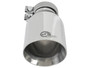 aFe Power 49T30454-P092 - MACH Force-Xp Univ 304 SS Double-Wall Clamp-On Exhaust Tip - Polished - 3in Inlet - 4.5in Outlet