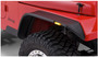 Bushwacker 10924-07 - 87-95 Jeep Wrangler Flat Style Flares 4pc Excludes Renegade - Black