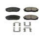 PowerStop NXT-1814 - Power Stop-Front Next Gen Carbon Fiber-Ceramic Brake Pads with Hardware Kit