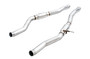 AWE 3015-32118 - 2020 Toyota Supra A90 Resonated Touring Edition Exhaust - 5in Chrome Silver Tips