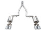 AWE 3020-42076 - 2017+ Challenger 5.7L Touring Edition Exhaust - Non-Resonated - Chrome Silver Quad Tips